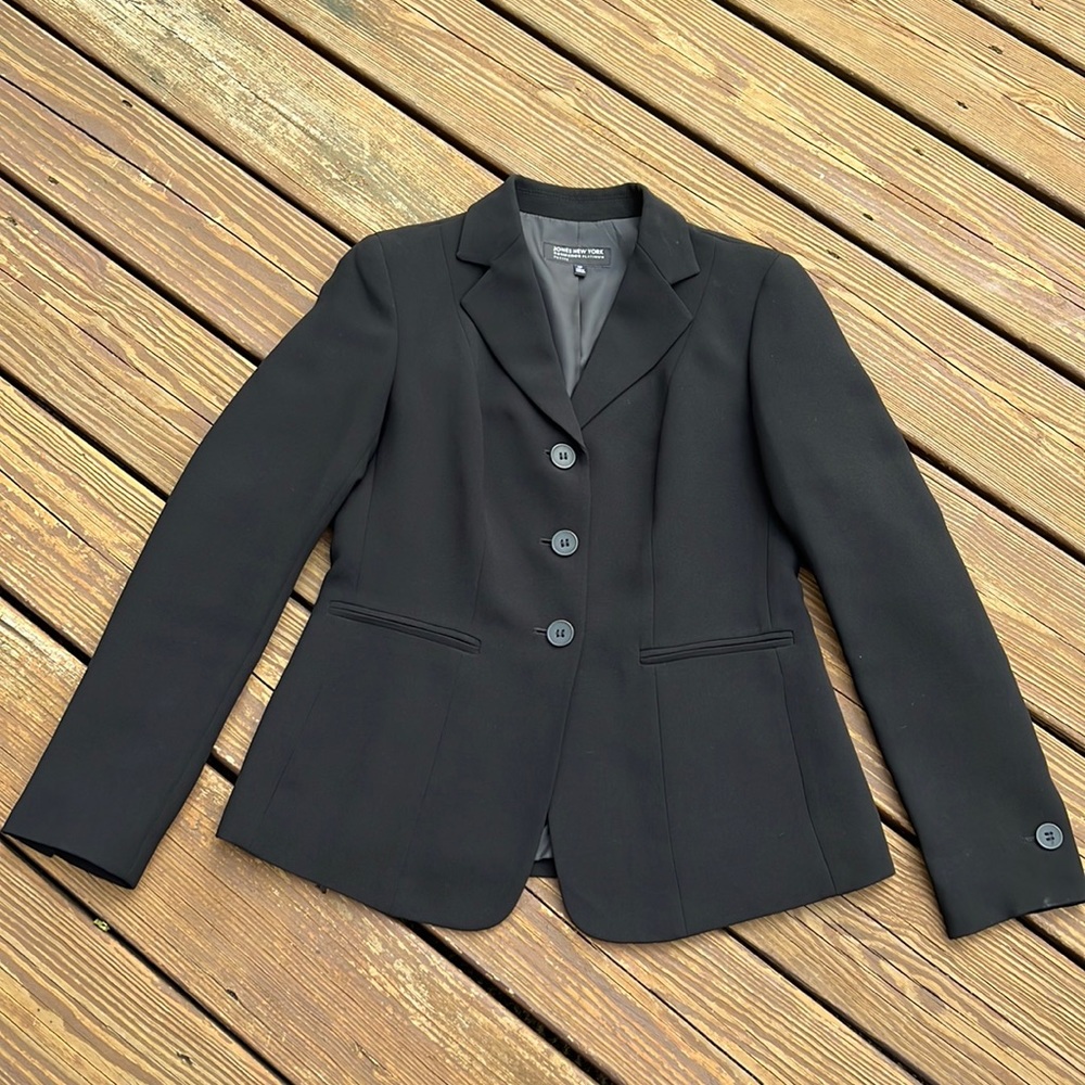 Stylish 3-Button Front Black Fitted Business Blaz… - image 1